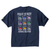 (What it isNt) 天竺プリント半袖Tシャツ ネイビー