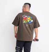 (What it isNt) 天竺プリント半袖Tシャツ グレージュ