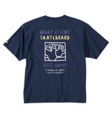 (What it isNt) 天竺プリント半袖Tシャツ ネイビー