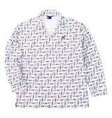 FILA GOLF ハーフジップ裏起毛長袖シャツ ホワイト