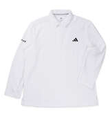 adidas golf シーズナルジャガード長袖シャツ ホワイト