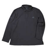 adidas golf シーズナルジャガード長袖シャツ ブラック