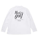 adidas golf バックグラフィック長袖モックネックシャツ ホワイト
