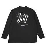 adidas golf バックグラフィック長袖モックネックシャツ ブラック