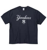 Fanatics MLBフロントワードロゴ半袖Tシャツ ネイビー