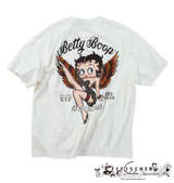 BETTY BOOP 天竺プリント半袖Tシャツ オフホワイト