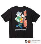 TOM and JERRY 天竺プリントポケット付半袖Tシャツ ブラック