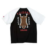 YOIDORE チベタンラグラン半袖Tシャツ ブラック