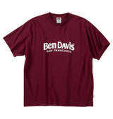 BEN DAVIS 80sデザイン半袖Tシャツ ワイン