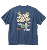 BEN DAVIS オーバーラップデザイン半袖Tシャツ ブルーグレー