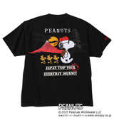 絡繰魂×PEANUTS スヌーピーコラボ半袖Tシャツ ブラック