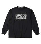 SY32 by SWEET YEARS ハートパターンボックスロゴ長袖Tシャツ ブラック