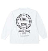 SY32 by SWEET YEARS サークルロゴ長袖Tシャツ ホワイト