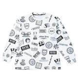 SY32 by SWEET YEARS グラフィックパターン長袖Tシャツ ホワイトシンボル