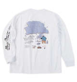 BEN DAVIS バブルプリント長袖Tシャツ ホワイト