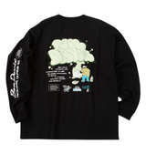 BEN DAVIS バブルプリント長袖Tシャツ ブラック