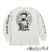 BETTY BOOP 天竺プリント長袖Tシャツ オフホワイト