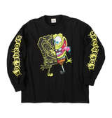 SPONGEBOB 天竺プリント長袖Tシャツ ブラック