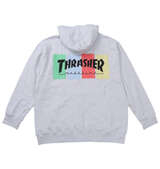 THRASHER フルジップパーカー アッシュ