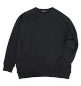 EL.FO 無地裏毛クルーネックトレーナー ブラック