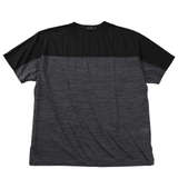 EL.FO DRYクルーネック切替半袖Tシャツ チャコールグレー