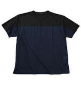 EL.FO DRYクルーネック切替半袖Tシャツ ネイビー