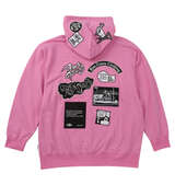 BEN DAVIS 裏毛マルチワッペンプルパーカー ピンク