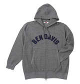 BEN DAVIS ワッフルフルジップパーカー ミックスグレー