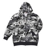 BEN DAVIS ワッフルフルジップパーカー カモフラ柄