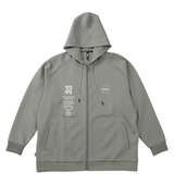 SY32 by SWEET YEARS ダブルニットマルチロゴフルジップパーカー グレー