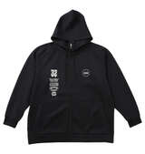 SY32 by SWEET YEARS ダブルニットマルチロゴフルジップパーカー ブラック