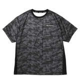 Phiten DRY総柄半袖Tシャツ ブラック