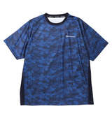 Phiten DRY総柄半袖Tシャツ ネイビー