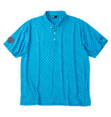 FILA GOLF ECOディンブルメッシュロゴプリント半袖シャツ ターコイズ