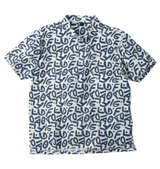 FILA GOLF ニットサッカーロゴプリント半袖シャツ ホワイト