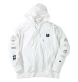 OCEAN PACIFIC 接触冷感ストレッチUV長袖フルジップパーカー ホワイト