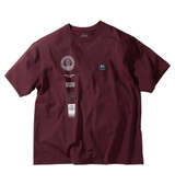 OCEAN PACIFIC 接触冷感ストレッチUV半袖Tシャツ バーガンディ