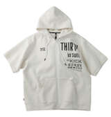 SY32 by SWEET YEARS アクティブ半袖フルジップパーカー ホワイト