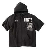 SY32 by SWEET YEARS アクティブ半袖フルジップパーカー ブラック