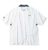 SY32 by SWEET YEARS グラフィックポイント半袖モックネックシャツ ホワイト