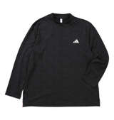 adidas golf CLIMACOOL TWISTKNITジャガードモックネック長袖シャツ ブラック