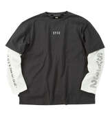 SY32 by SWEET YEARS フェイクレイヤード長袖Tシャツ チャコールグレー