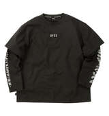 SY32 by SWEET YEARS フェイクレイヤード長袖Tシャツ ブラック