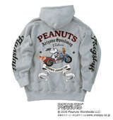 FLAGSTAFF×PEANUTS スヌーピーコラボフルジップパーカー グレー