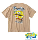 SPONGEBOB 天竺プリント半袖Tシャツ ベージュ