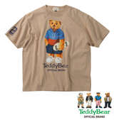 Teddy Bear 天竺プリント半袖Tシャツ ベージュ