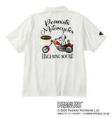 FLAGSTAFF×PEANUTS スヌーピーコラボ半袖ポロシャツ ホワイト