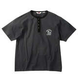 BEN DAVIS リンガーヘンリーネック半袖Tシャツ チャコール