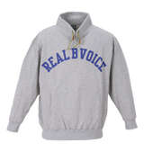 RealBvoice 裏毛スタンドカラースウェット グレー