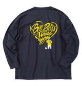BEN DAVIS ハートスクリプトロゴ長袖Tシャツ ネイビー